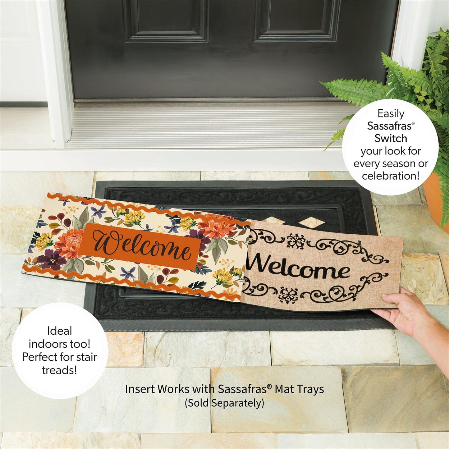 Sassafras Mat - Fall Floral Welcome