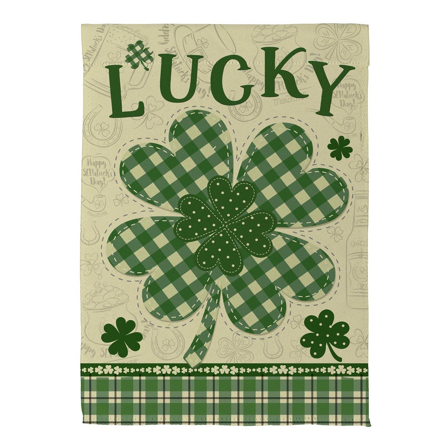 Garden Flag - Lucky Clover Suede