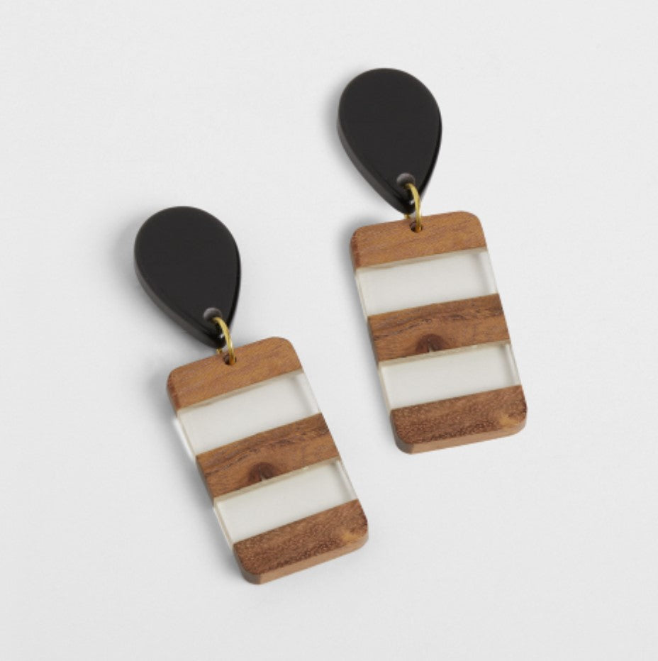 Tracy Earrings - Black/Brown