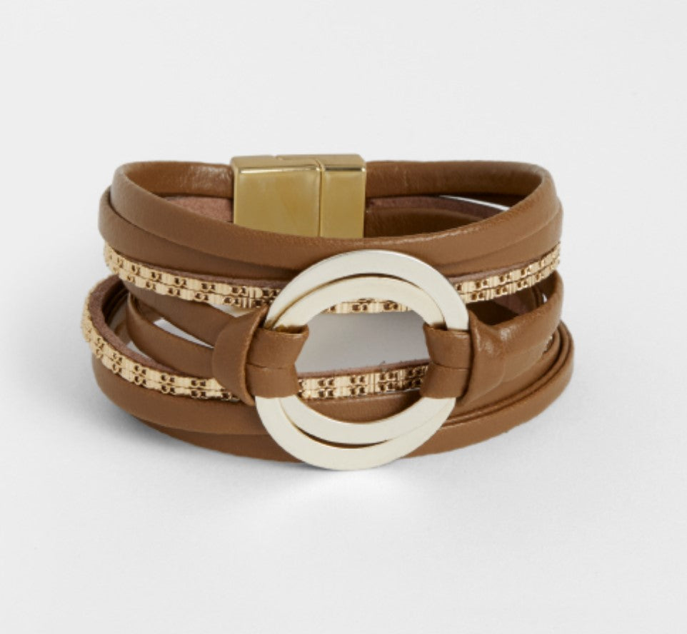 Delicia Magnetic Bracelet - Cognac