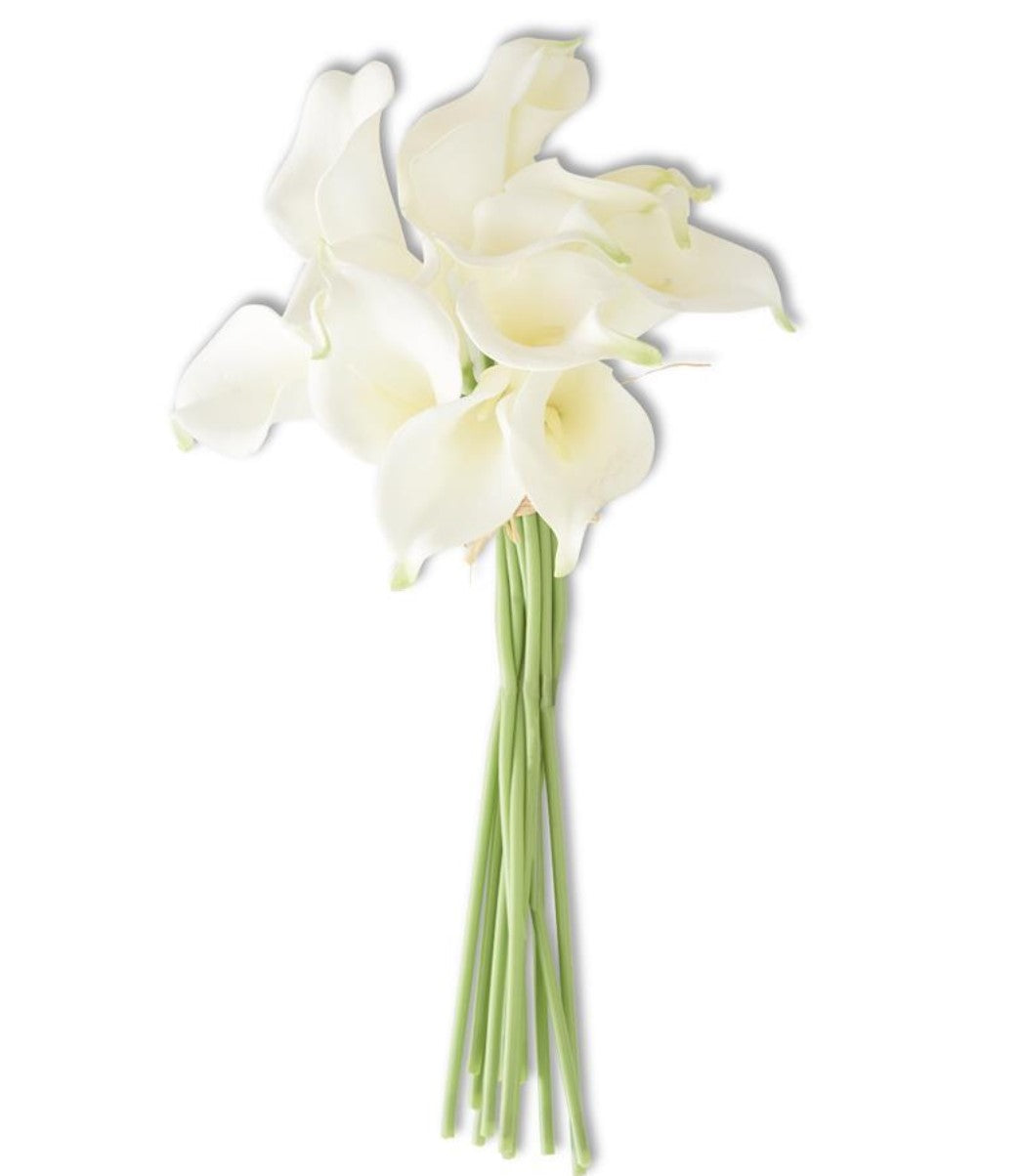 14" Real Touch White Calla Lily Bundle