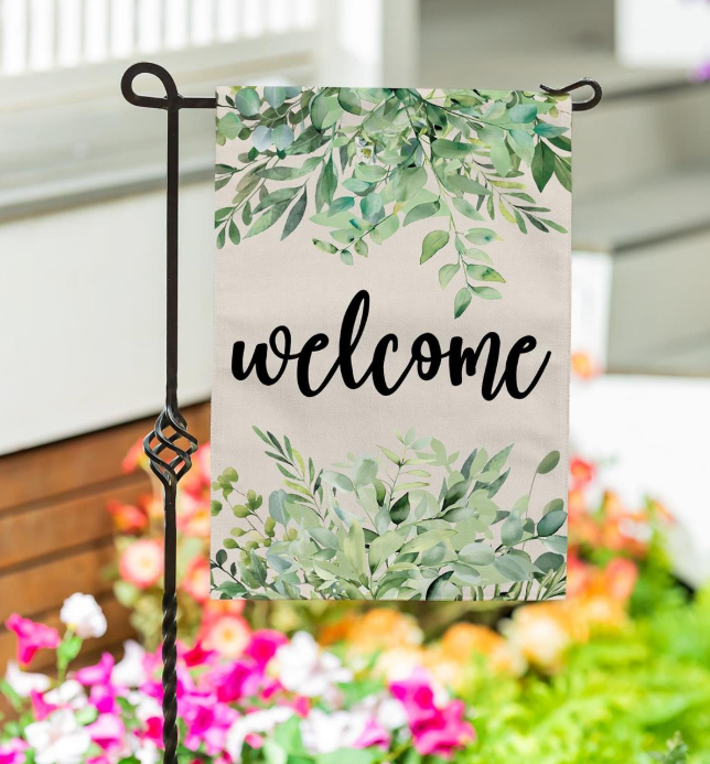 Garden Flag - Greenery Welcome
