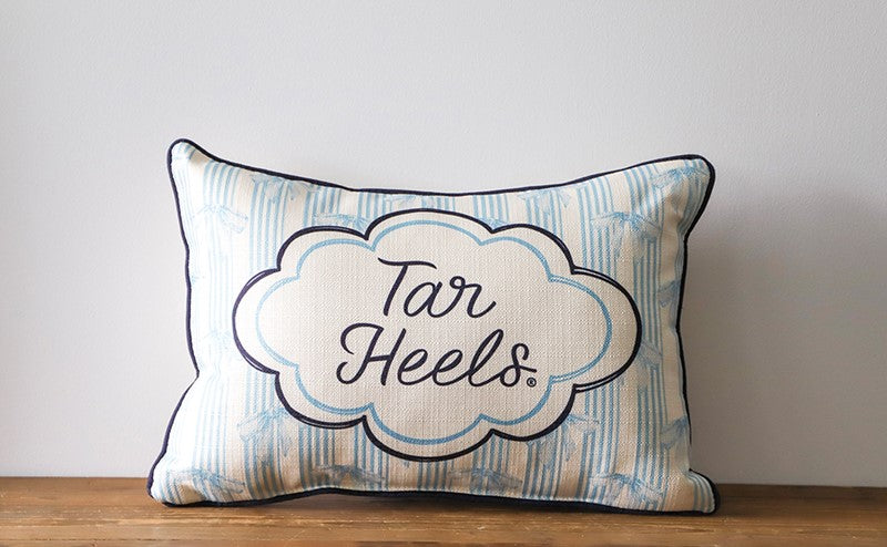 Pillow - Tar Heels Bow Pattern