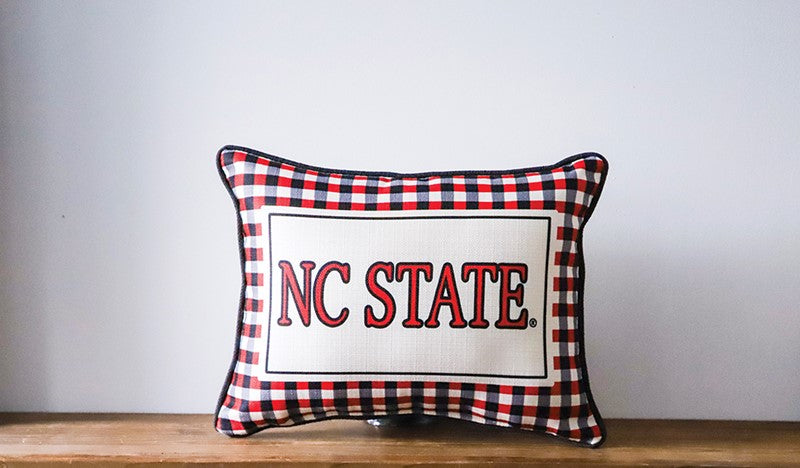 Pillow - NC State Gingham