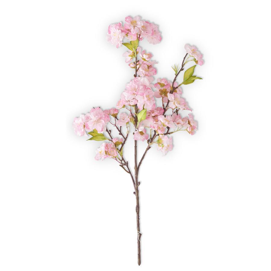 18" Pink Cherry Blossom Spray