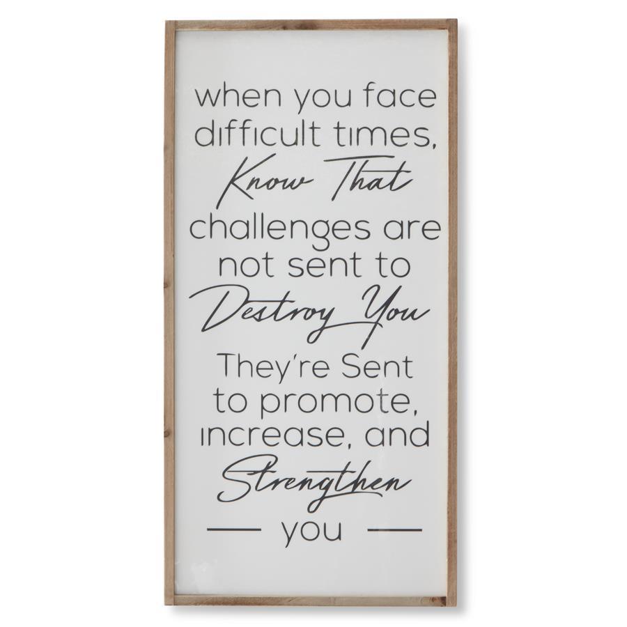 31.5" Difficult Times Wood Sign