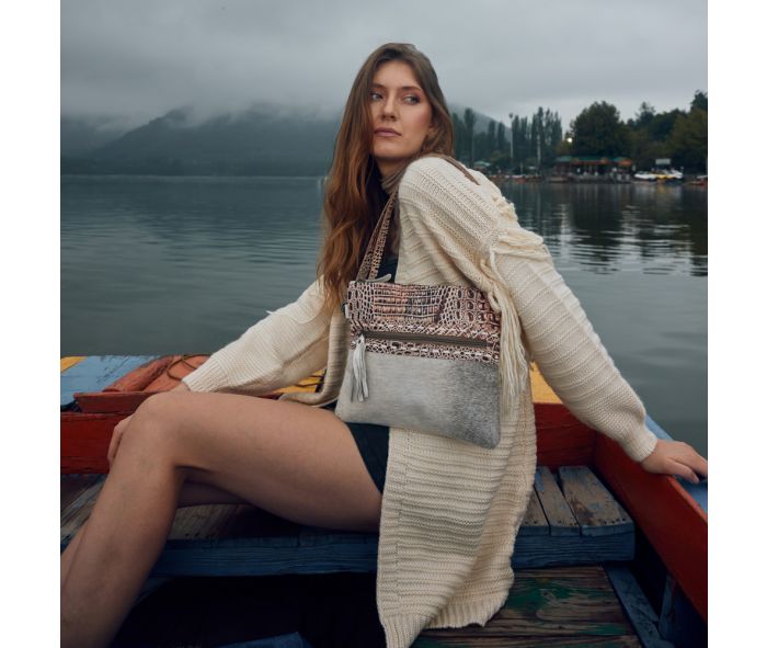 Smokey Blaze Leather & Harion Bag