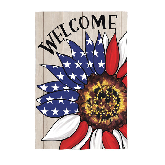 House Flag - Patriotic Sunflower