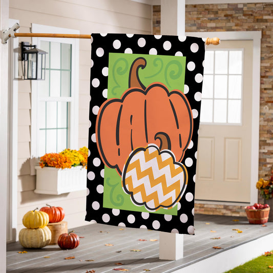 House Flag - Sassy Pumpkins Burlap