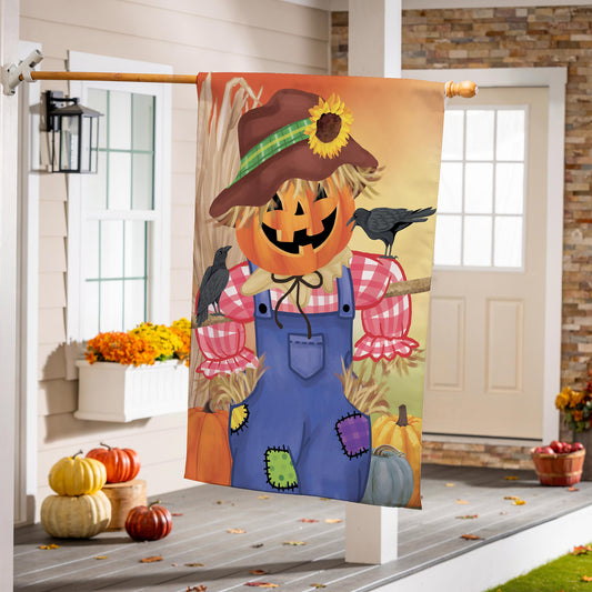 House Flag - Jack the Scarecrow Burlap