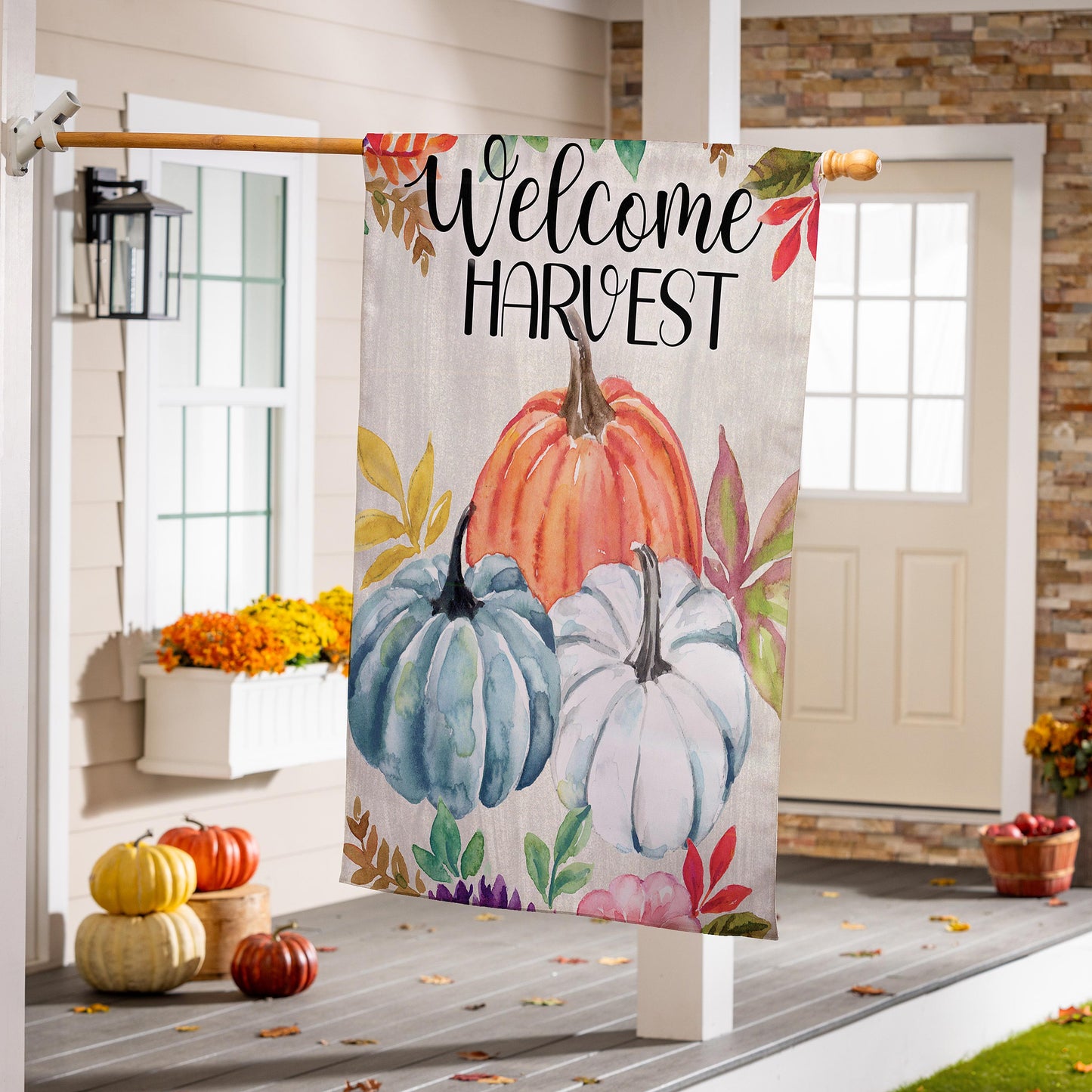 House Flag - Welcome Harvest Suede
