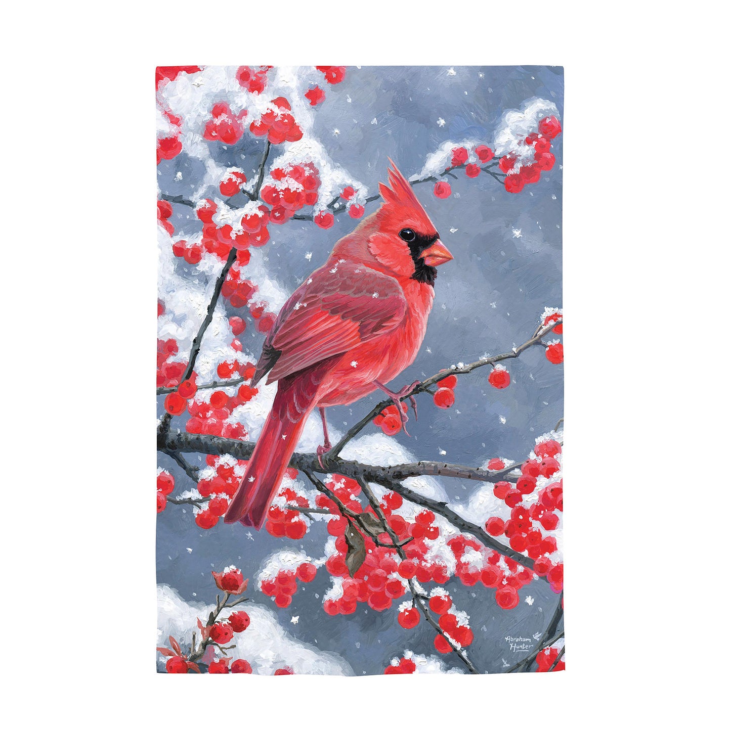 House Flag - Red Cardinal Suede