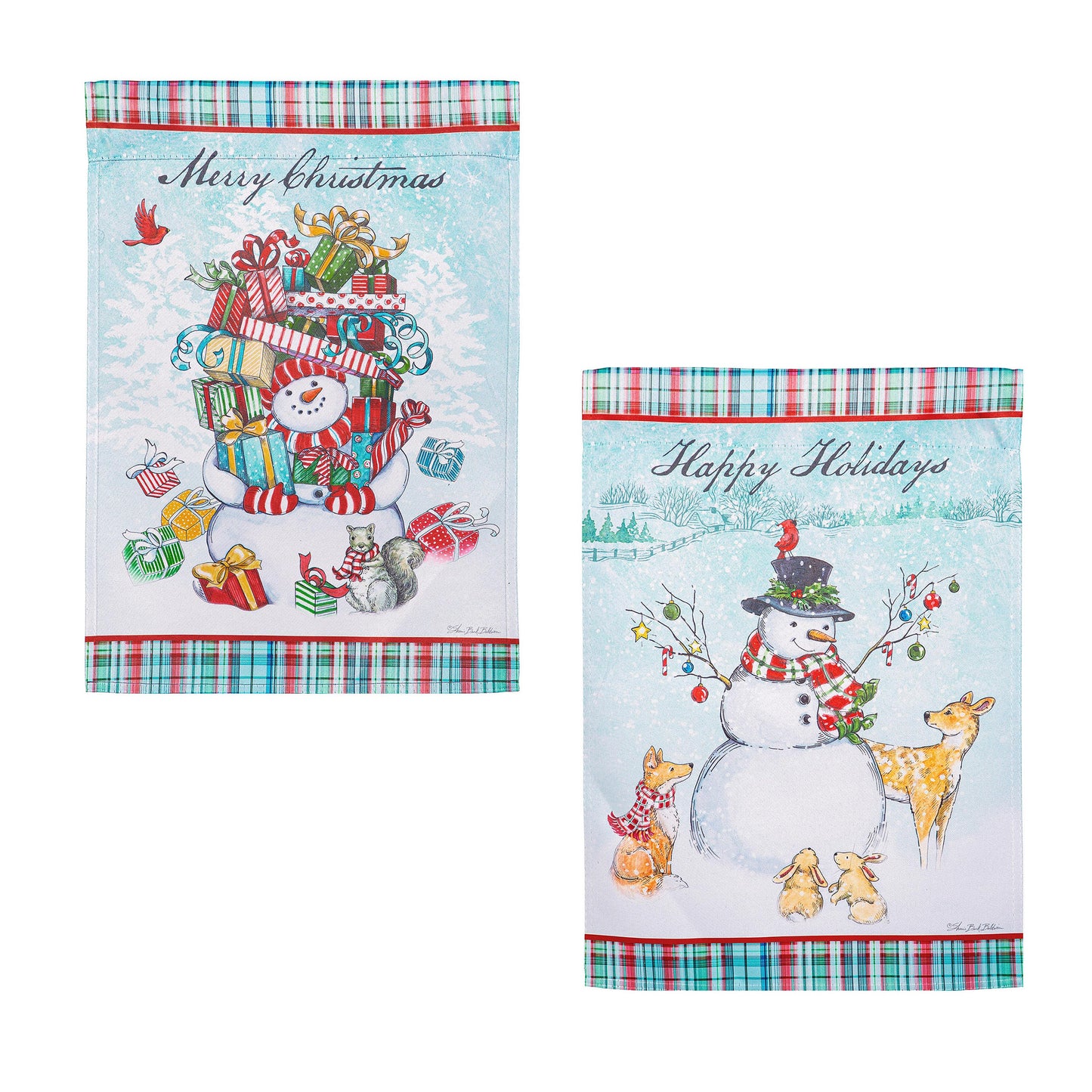 House Flag - Snowman Holiday Reversible