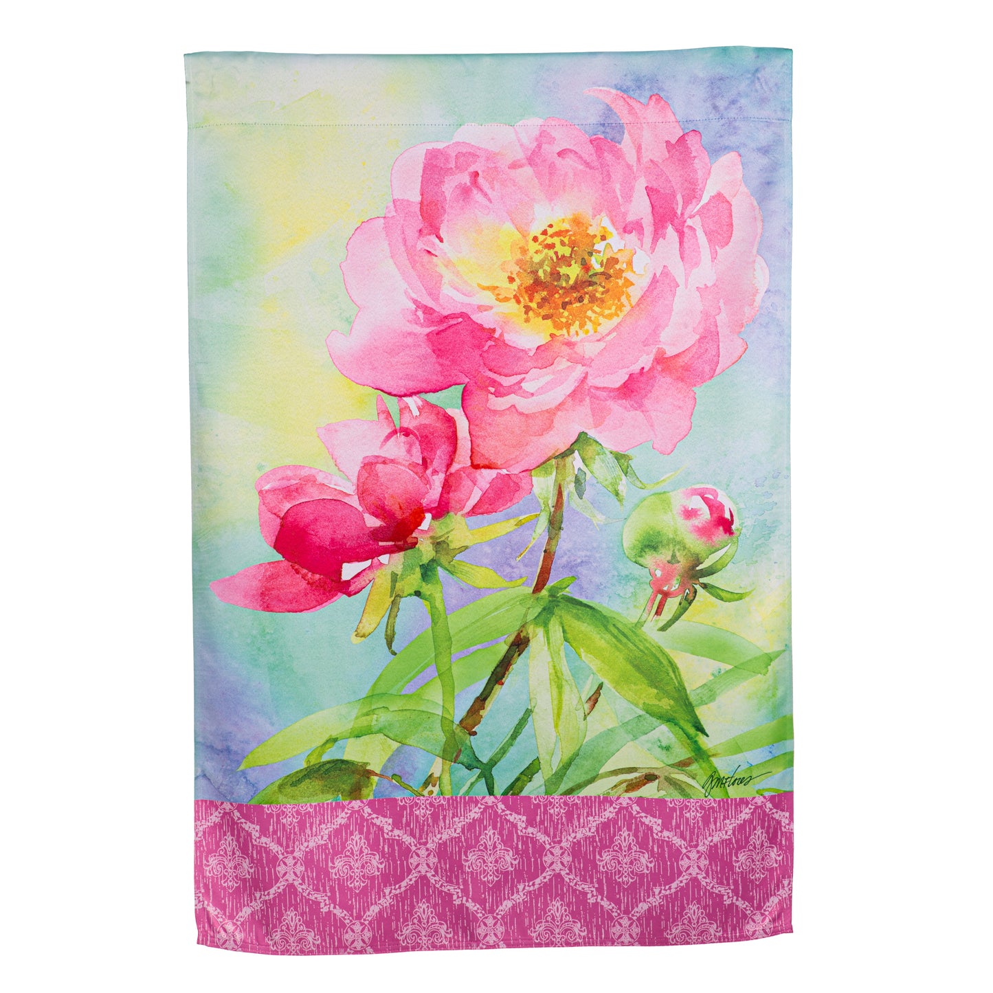 House Flag - Big Pink Peony