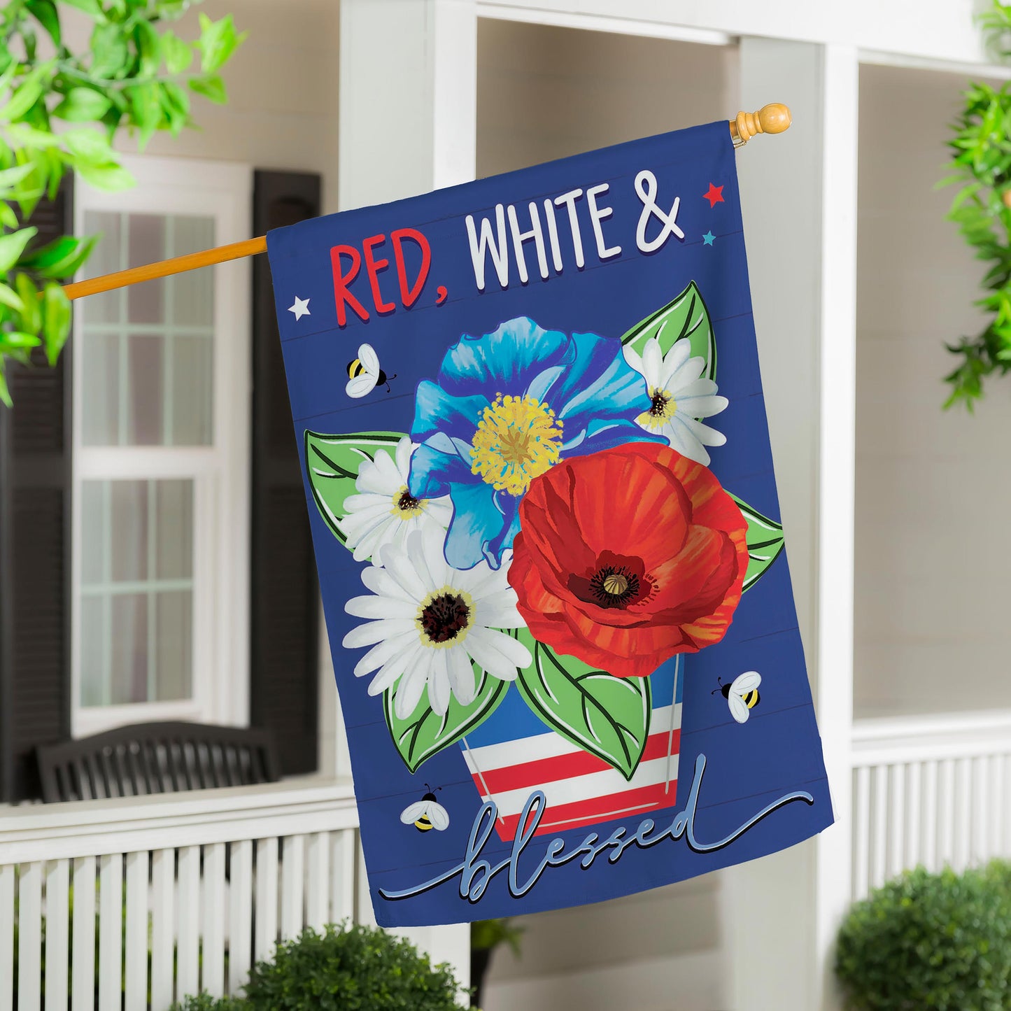 House Flag - Red, White, & Blessed