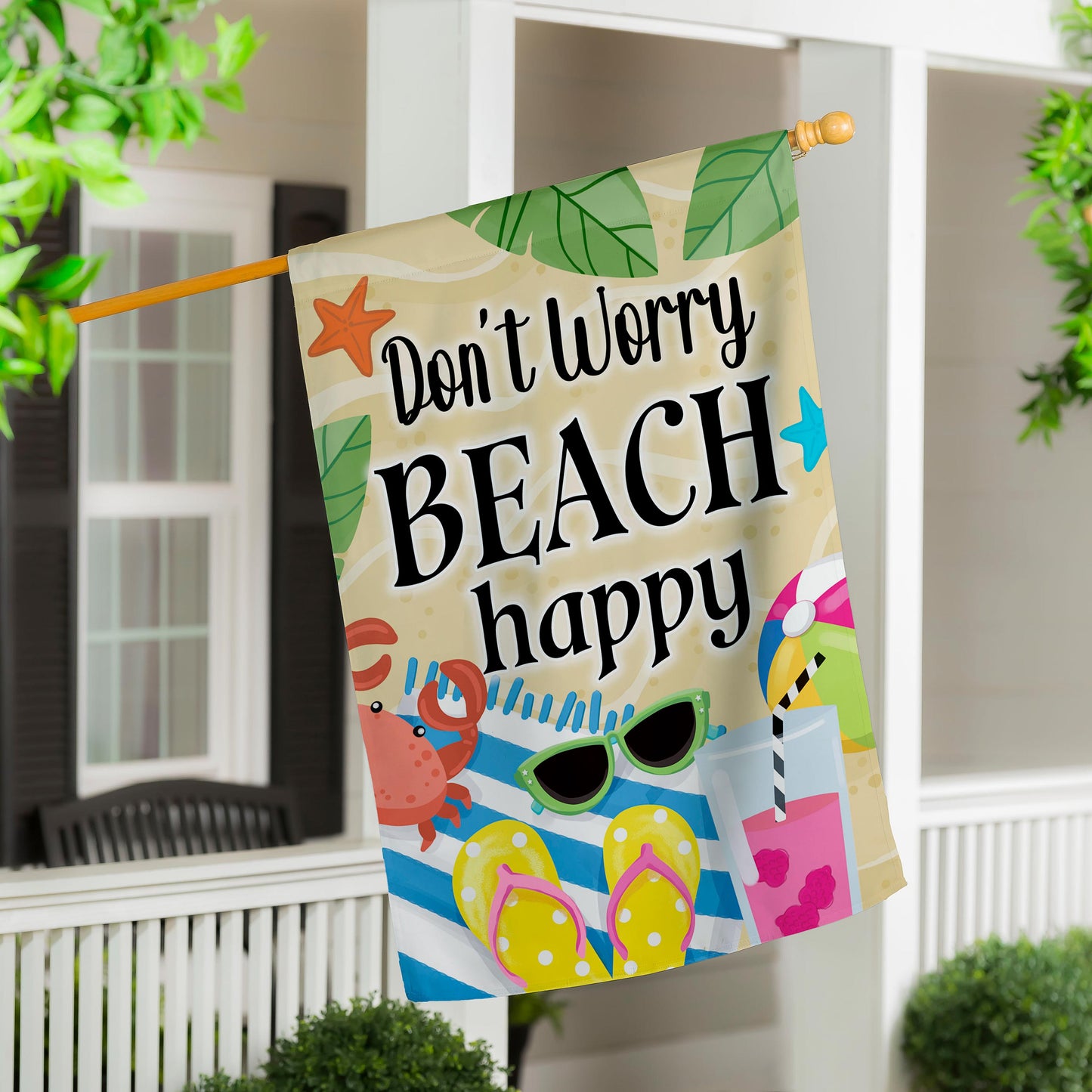 House Flag - Don't Worry Beach Happy