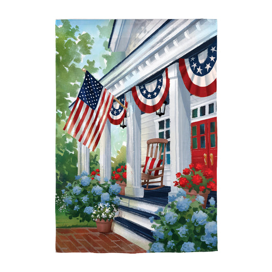 House Flag - Patriotic Porch