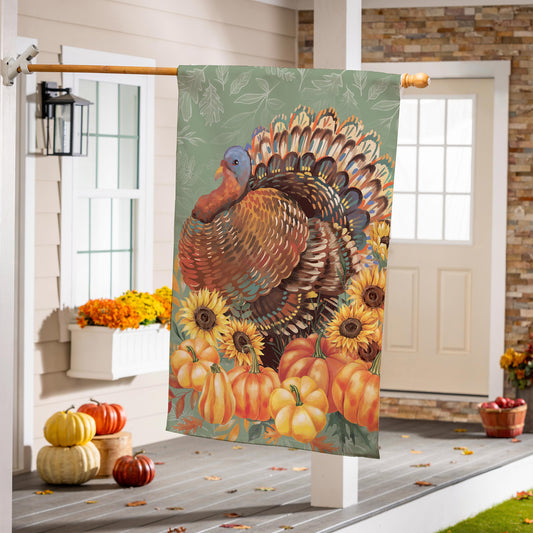 House Flag - Grateful Gatherings Turkey Suede