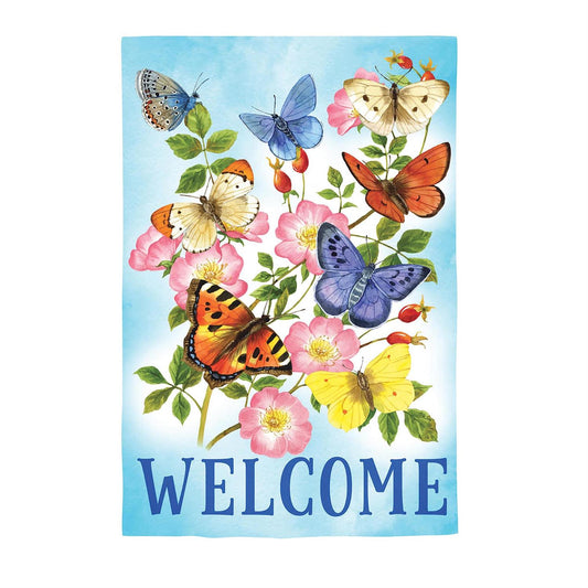 Garden Flag - Butterflys Fly Together Burlap