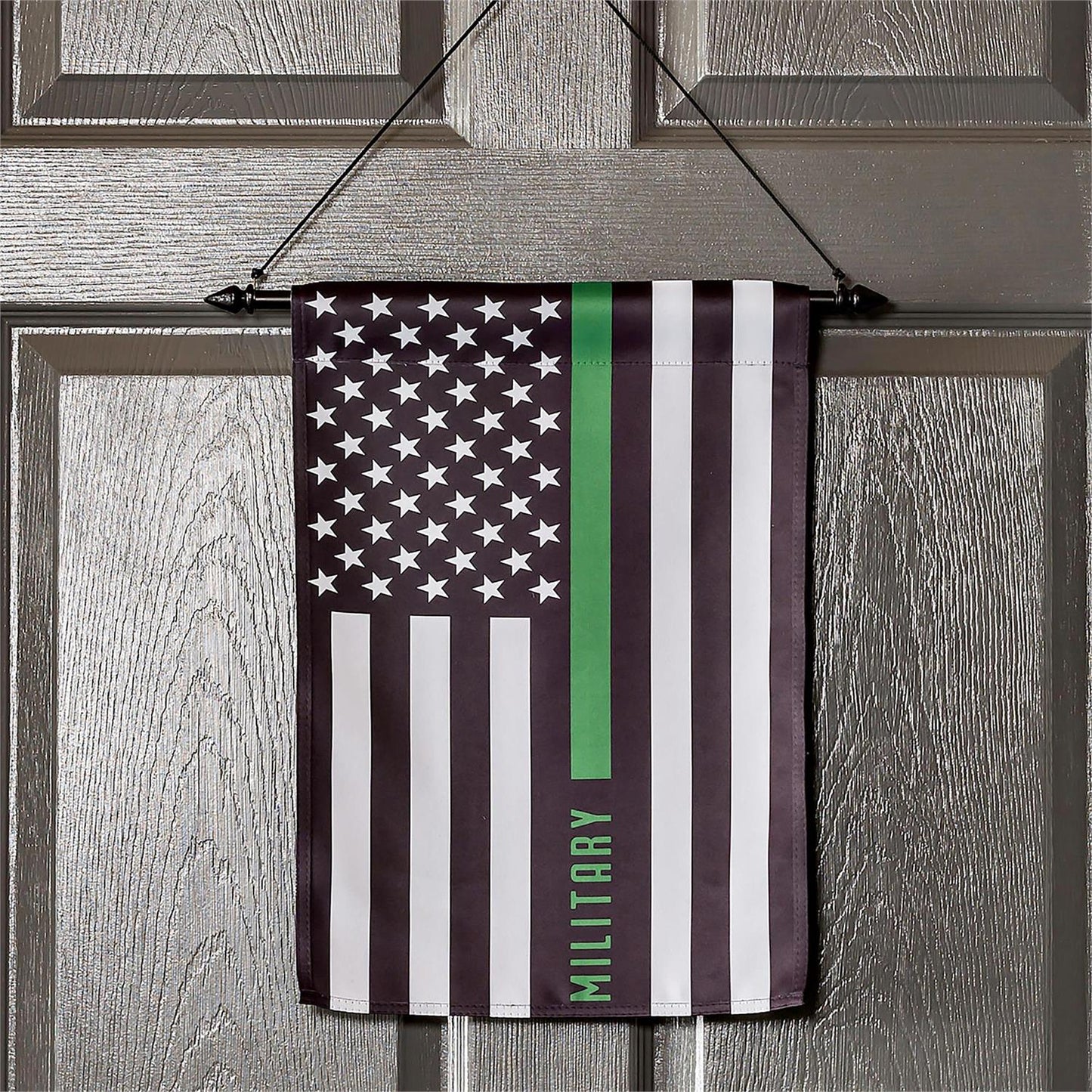 Garden Flag - Military Thin Green Line Suede