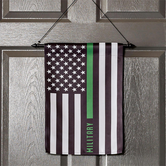 Garden Flag - Military Thin Green Line Suede