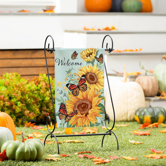 Garden Flag - Butterfly Glow Burlap