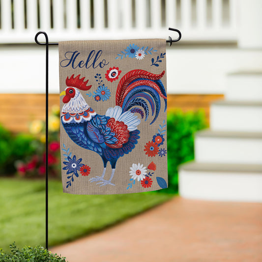 Garden Flag - RWB Rooster