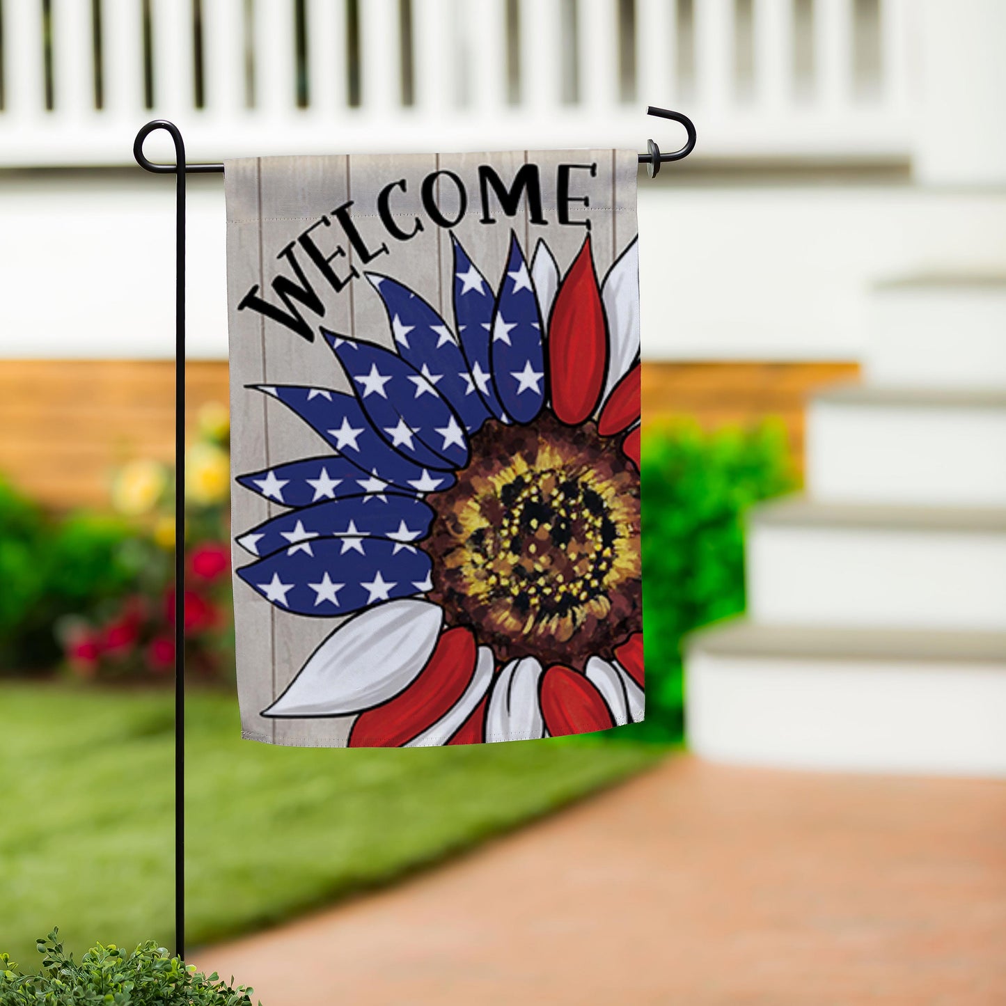 Garden Flag - Patriotic Sunflower