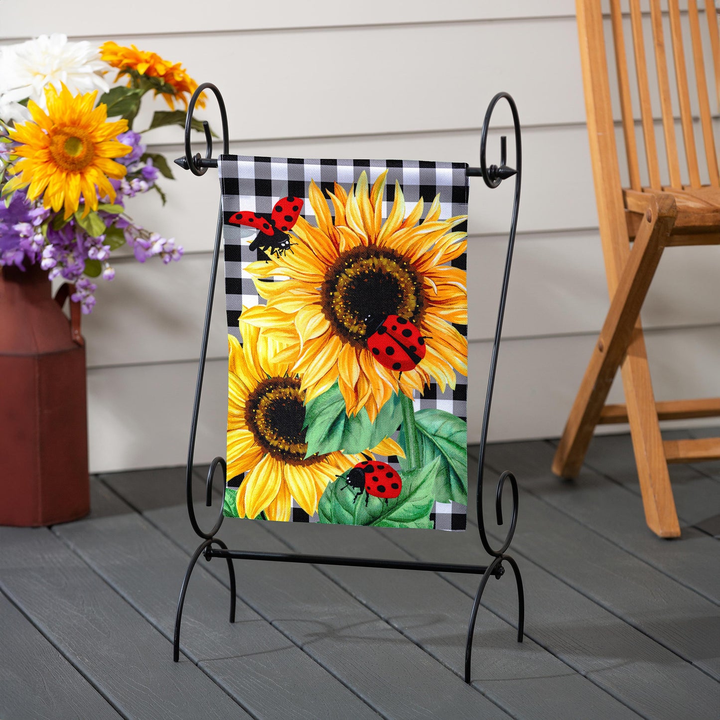 Garden Flag - Sunflower Ladybugs