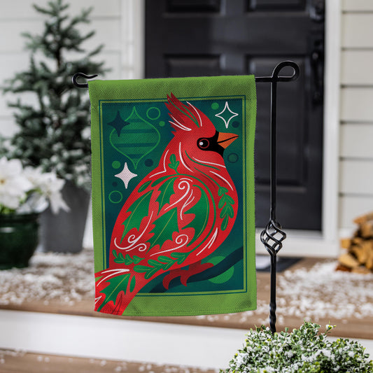 Garden Flag - Decorated Cardinal Burlap