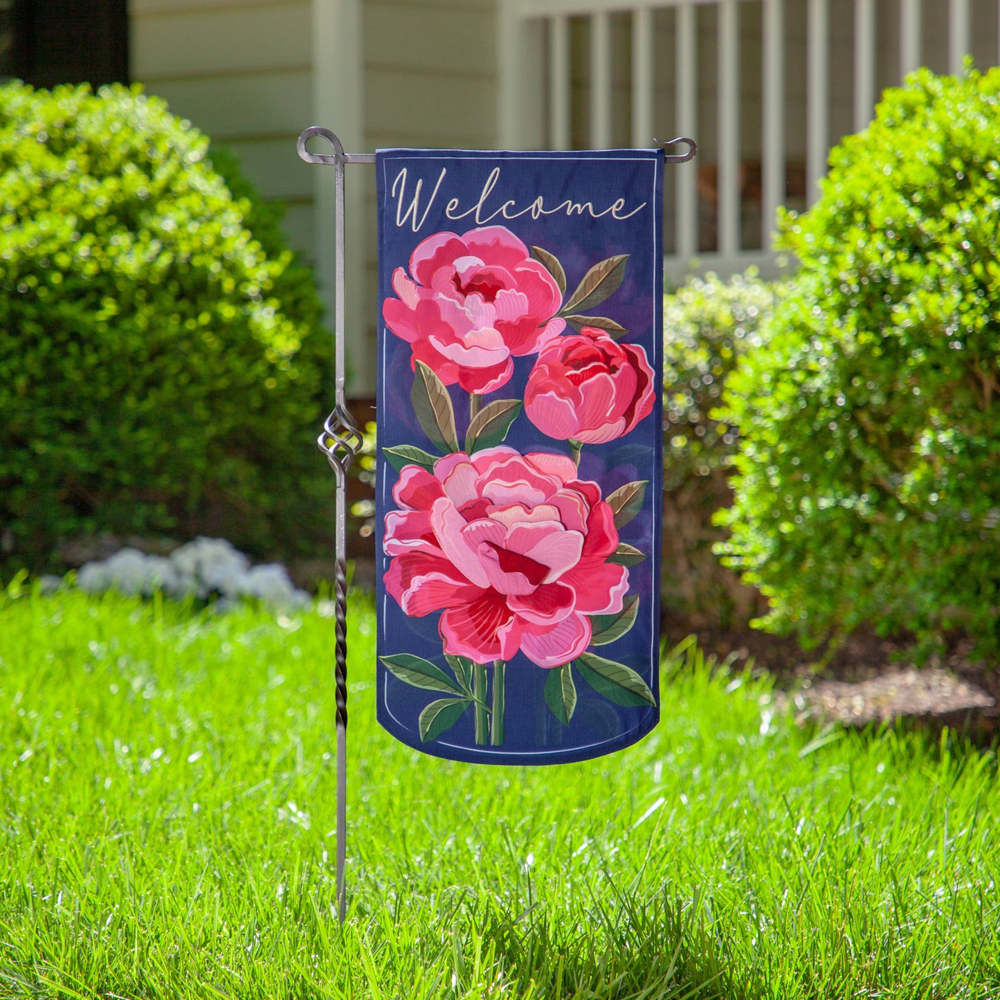 Impressions Flag - Peony Garden Welcome