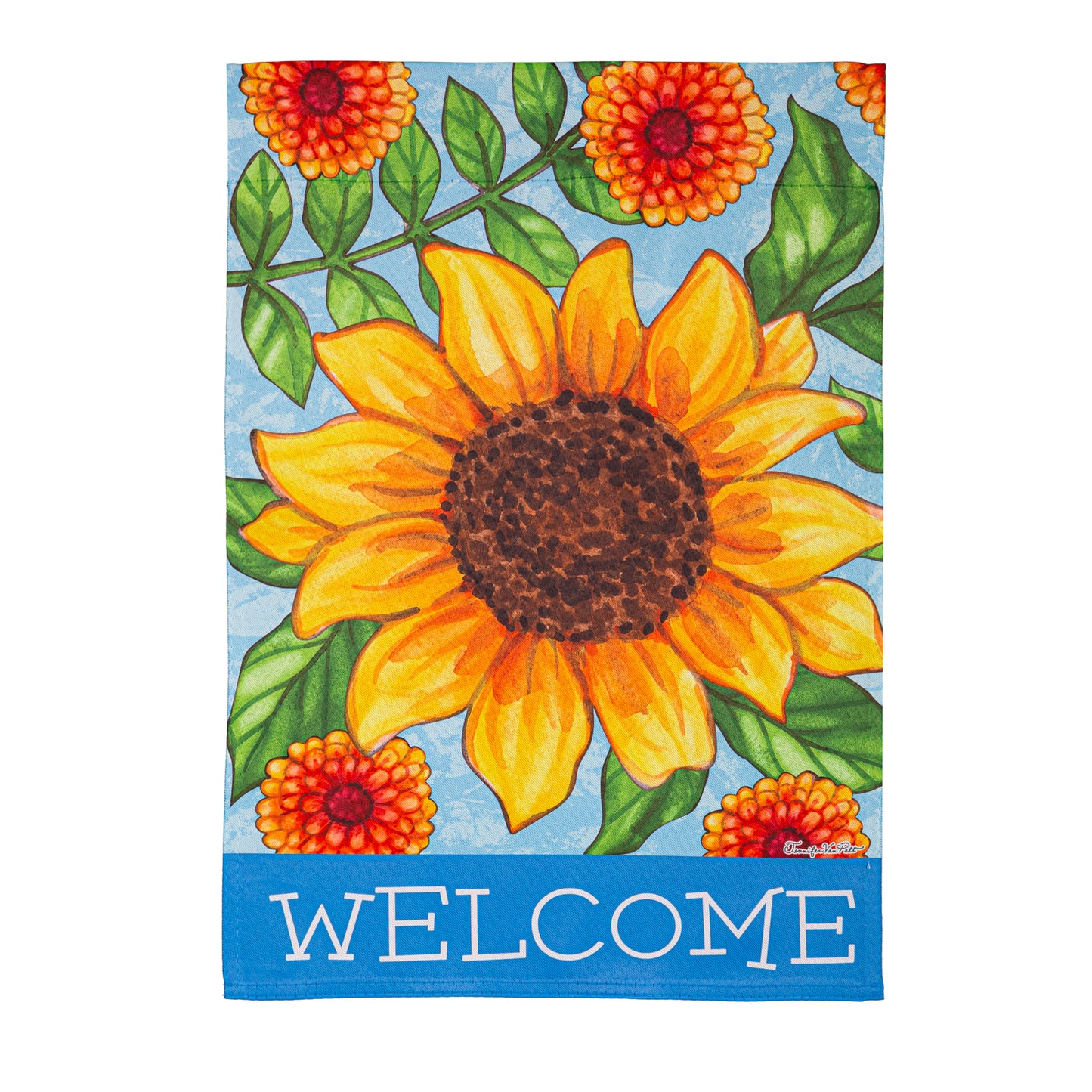 Grdn Flag - Sunflower Welcome