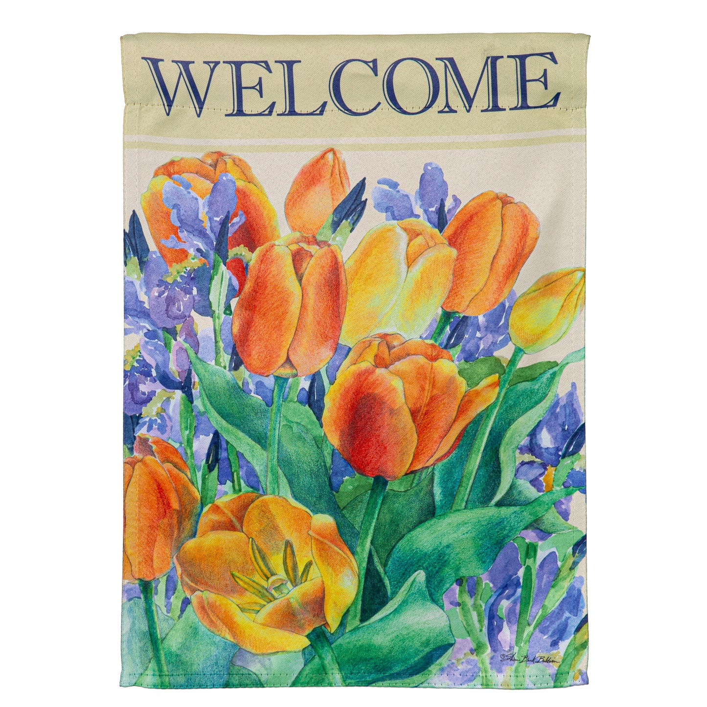 Garden Flag - Tulip Garden Welcome