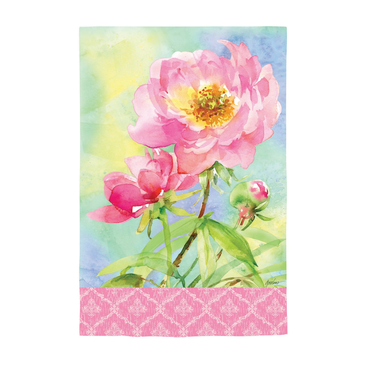 Garden Flag - Big Pink Peony