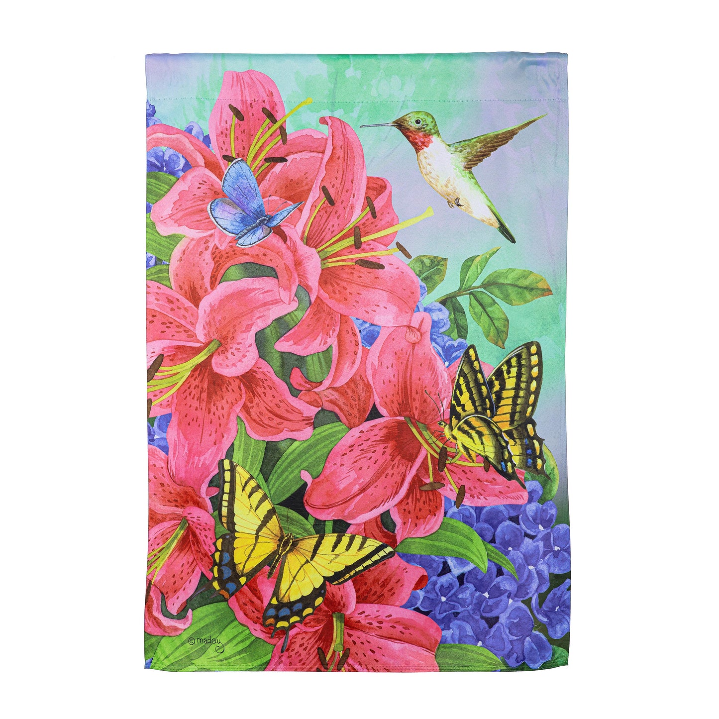Garden Flag - Swallowtail & Hummingbird
