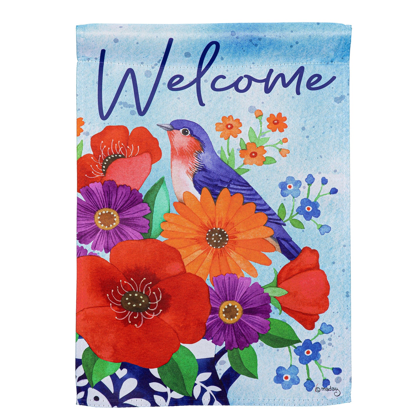 Garden Flag - Bluebird Blooms