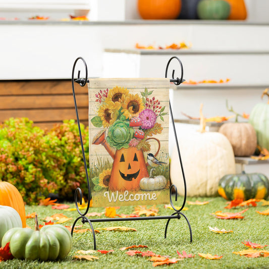 Garden Flag - Halloween Watering Can Suede