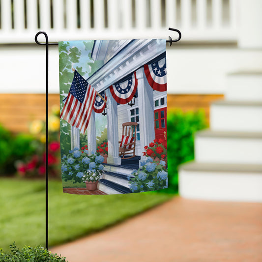 Garden Flag - Patriotic Porch