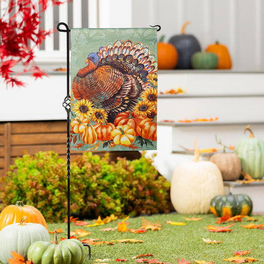 Garden Flag - Grateful Gatherings Turkey Suede