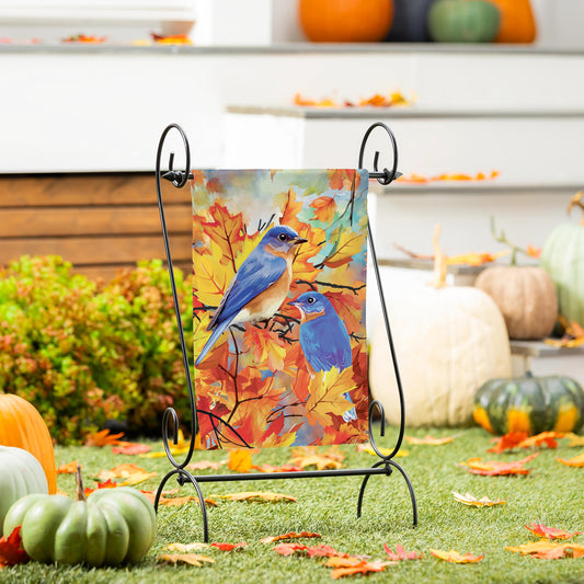 Garden Flag - Bluebirds Among the Leaves Suede