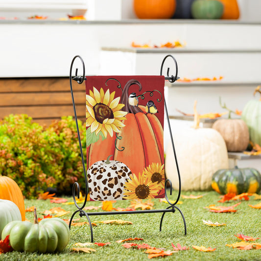 Garden Flag - Animal Print Pumpkin Suede