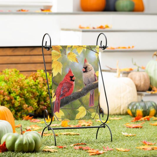Garden Flag - Fall Couple Suede