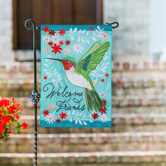 Garden Flag - Hummingbird Welcome