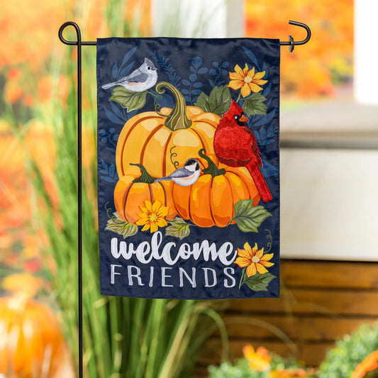 Garden Flag - Welcome Friends of Fall Applique
