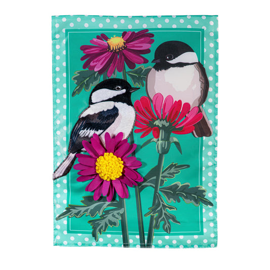Garden Flag - Chickadee Friends