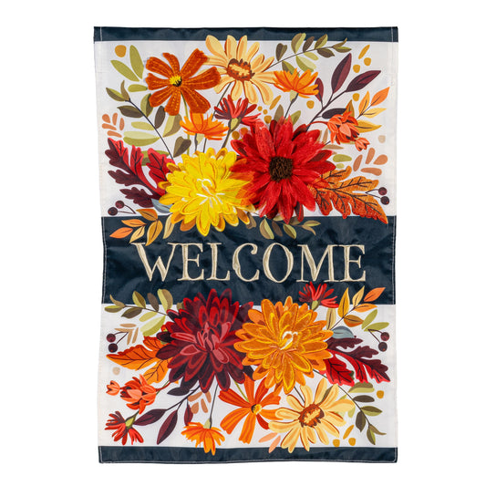 Garden Flag - Fall Floral Applique