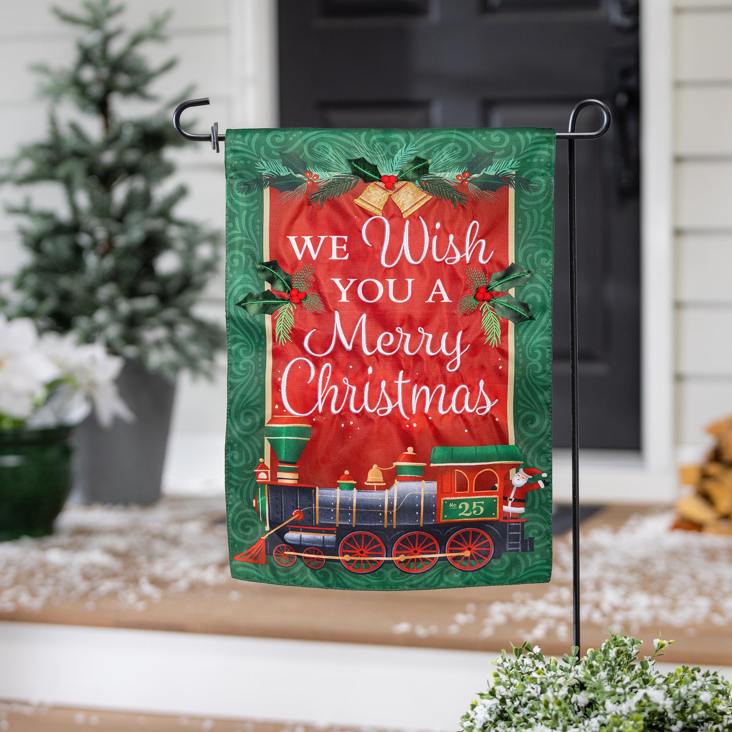 Garden Flag - North Pole Express Applique