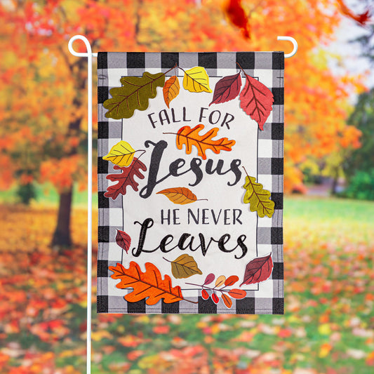 Garden Flag - Fall for Jesus Applique