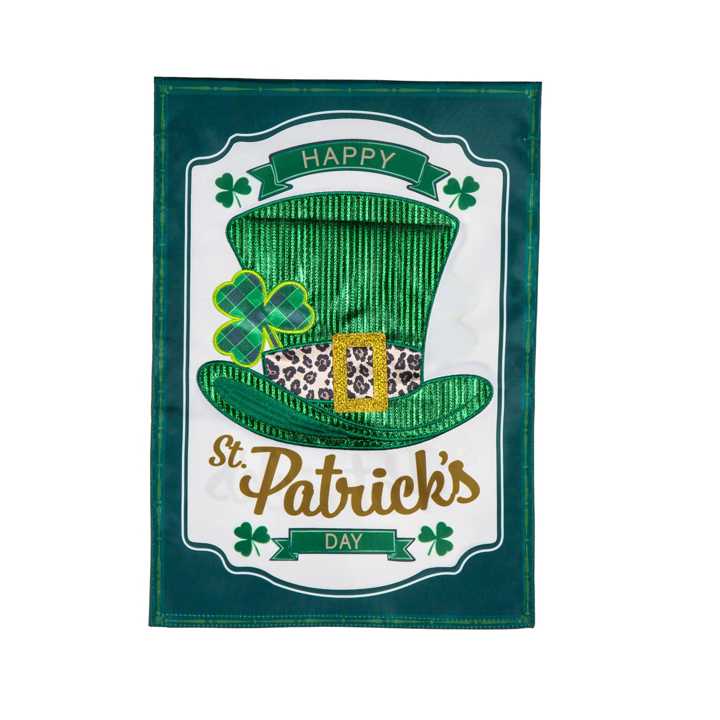 St. Patricks Day Top Hat Garden Flag