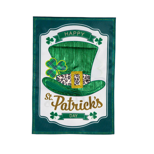 St. Patricks Day Top Hat Garden Flag